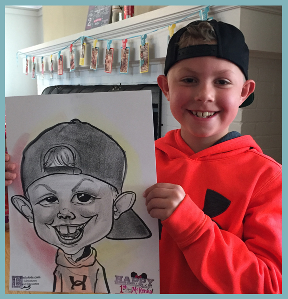 Caricature artist for kids birthday party in Bangkok